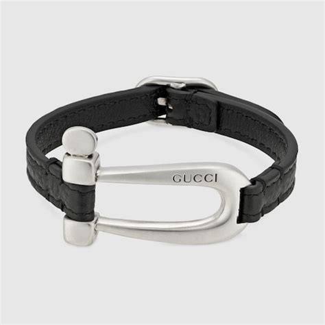 bracciale gucci stoffa|Bracciale in pelle con staffa .